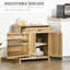 Buffet Farmhouse avec portes de grange, tiroir et tablette réglable pour un rangement polyvalent et un charme rustique