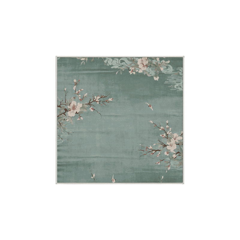 Tapis vert soyeux et moelleux, Carré 7 pi