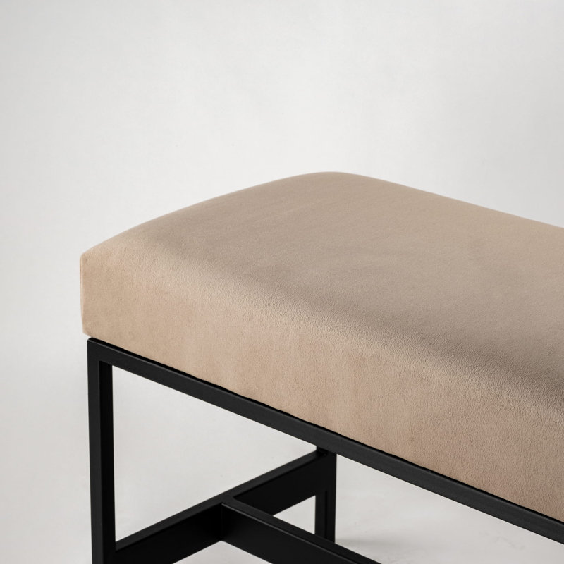 Evleen Velvet Upholstered Bench, H40 x W60 x D30cm