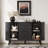 Sideboard Buffet Cabinet With 2 Sliding Tambour Doors And 3 Drawers