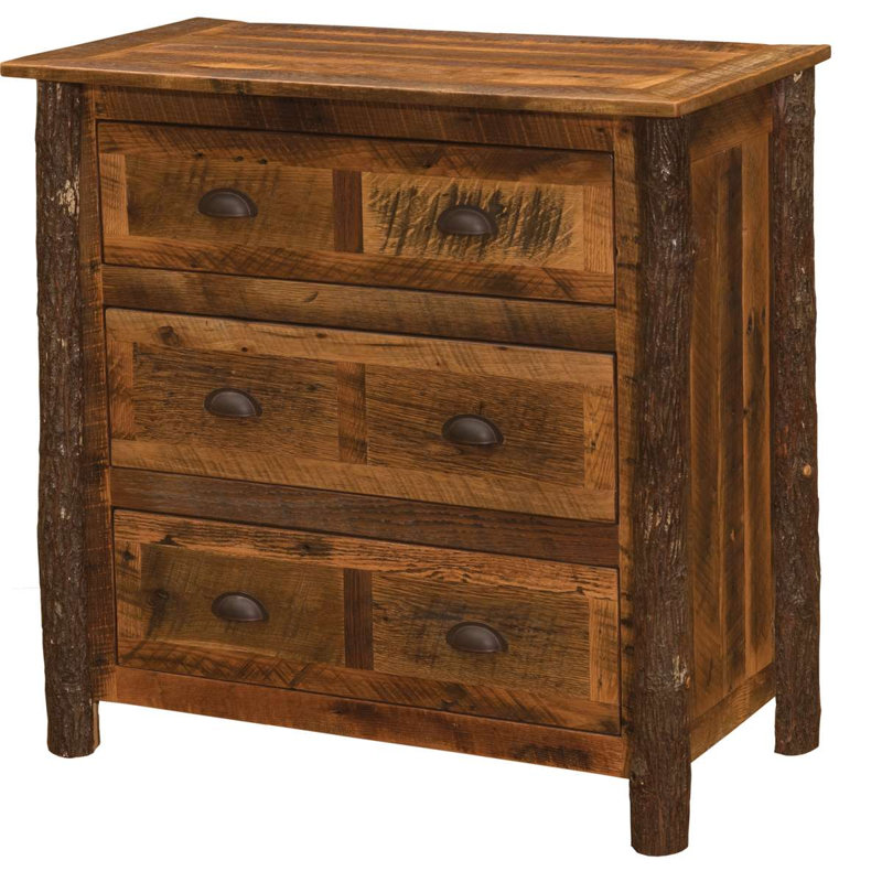Fireside Lodge Barnwood Three Drawer Chest - Premium Line, Barnwood