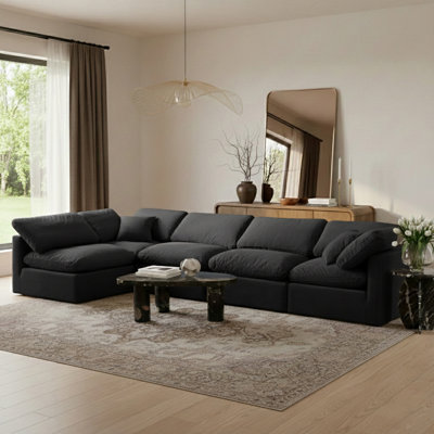 Ensemble modulaire de coin en velours 5 pièces Itala