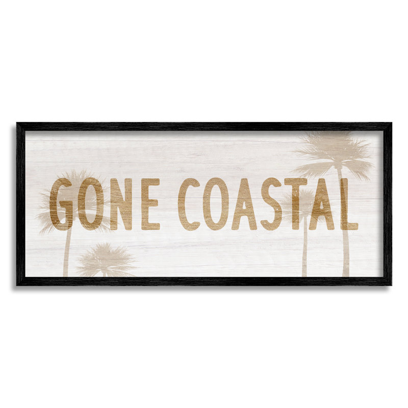 «Gone Coastal Beach», impression amusante sur toile de palmiers tropicaux par Daphne Polselli, H 10 po x l 24 po x P 1,5 po