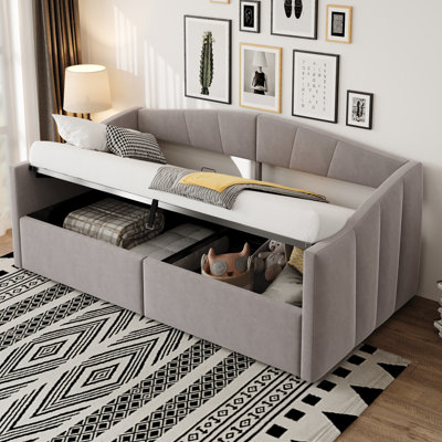 Daybed With Hydraulic Storage & Drawers