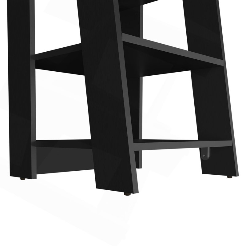 Étagère de salle de bain autoportante avec rangement ouvert, Noir