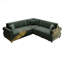 Canapé-lit d'angle de 224 cm avec lit gigogne, chenille verte-1922261147