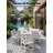All Weather Outdoor Table and Chairs 7 Pieces Patio Dining Sets Outside Furniture With Umbrella Hole& Aluminum Frame HIPS Modern Patio Dining Set for 6 Person for Outside Backyard/Porch/Deck, 1-Table 6-Chairs, White-123192665