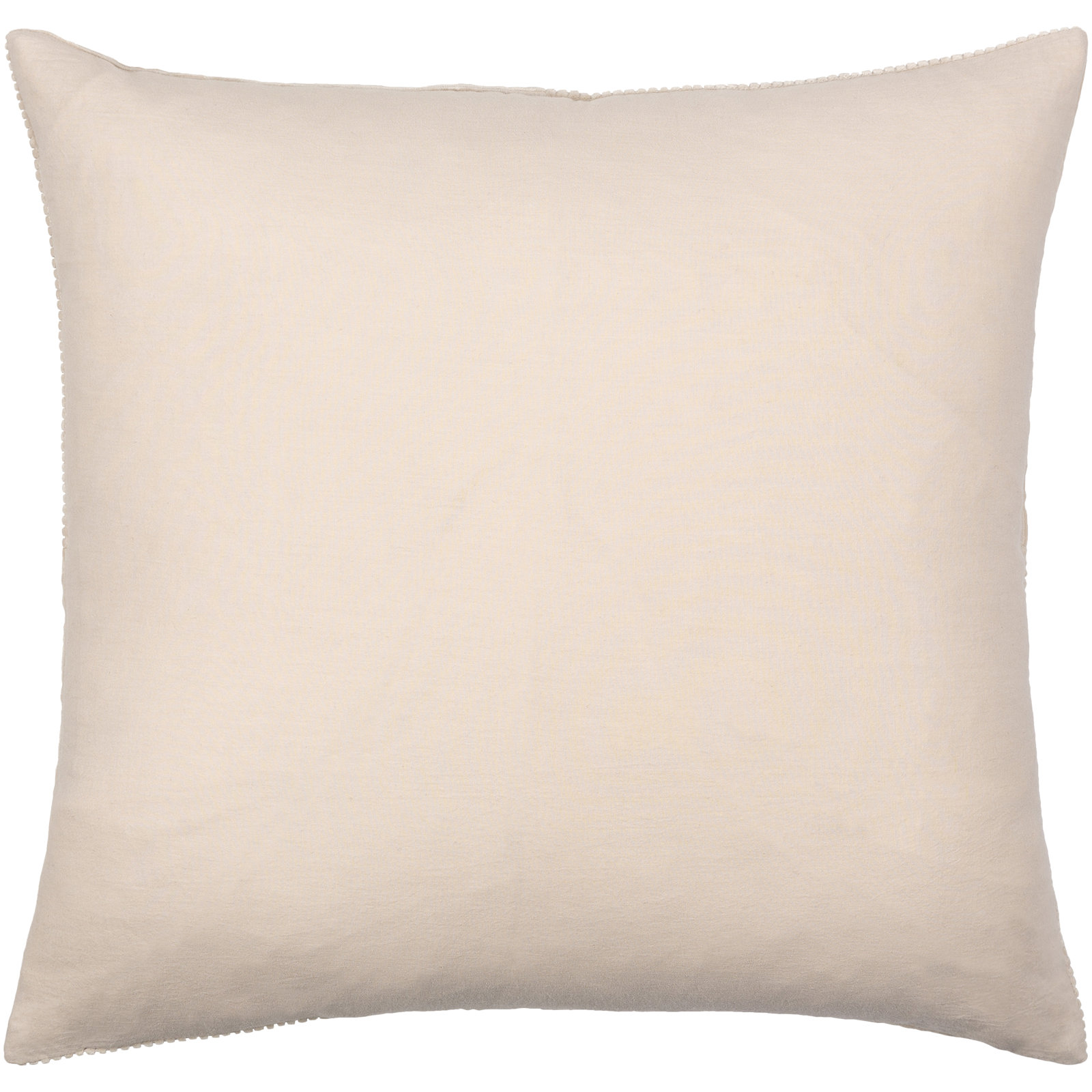 Selma Cotton Throw Pillow, Beige, 18" x 18"