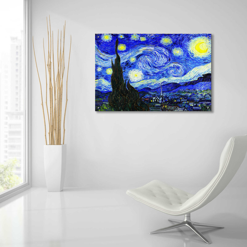 Red Barrel Studio® «The Starry Night» par Vincent van Gogh, art mural en verre acrylique, ACR-24113