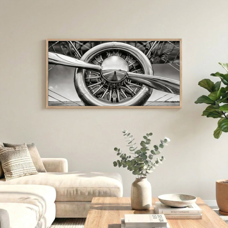 "Propeller Engine", reproduction d'art sur toile encadrée de 1 x 58 x 28 pouces, 58 po x 28 po