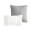 Ensemble de chambre à coucher en coton, blanc / gris, fermeture à boutons, lavage et entretien faciles, coussins décoratifs à vapeur 2, entretien-116012585