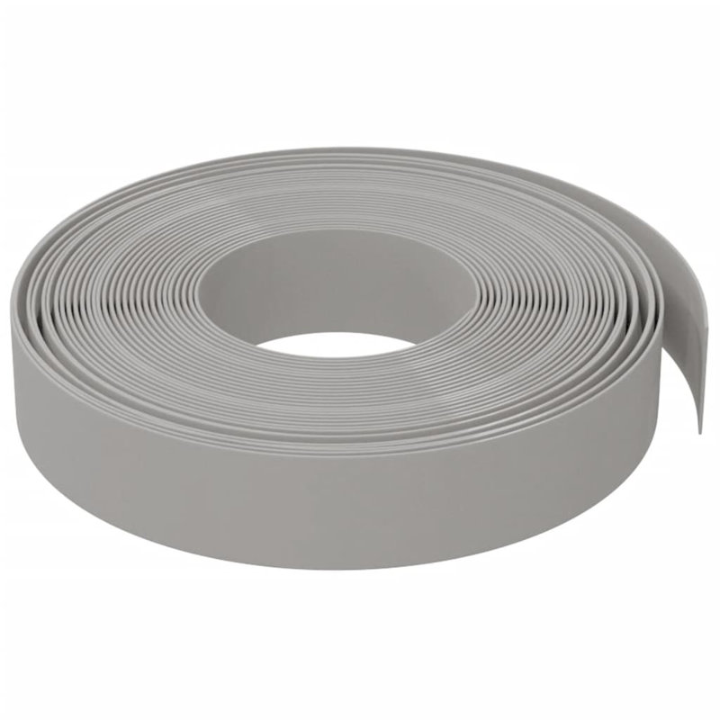 Bordure de jardin en polyéthylène gris 32,8 pi 5,9 po Vidaxl, H 2,9 pi x l 0,4 pi, Noir