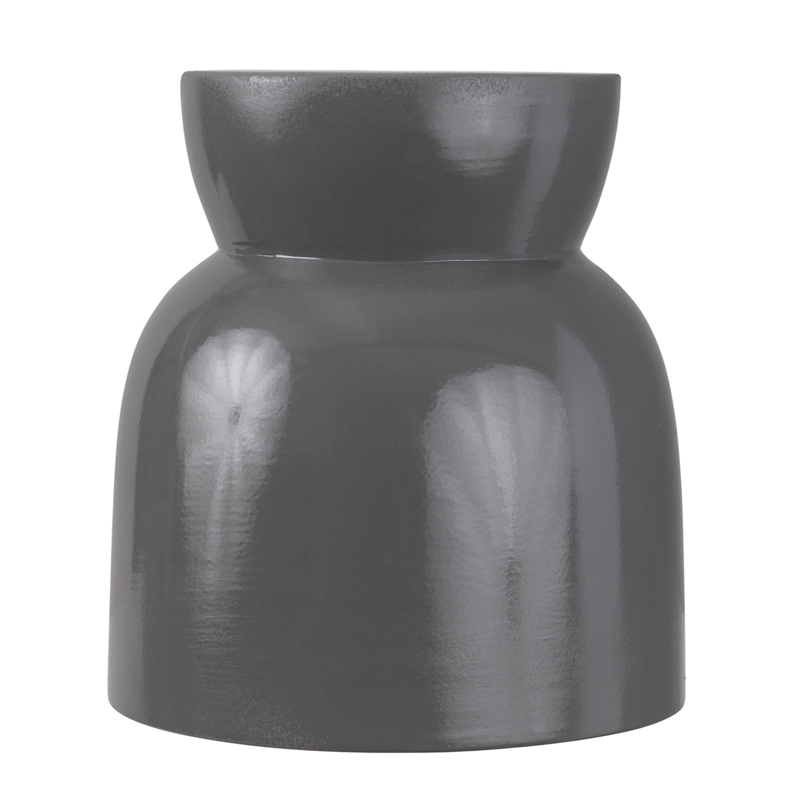Ceramic Bell Outdoor Flush Mount, Gloss Gray, Incandescent (Not Included)