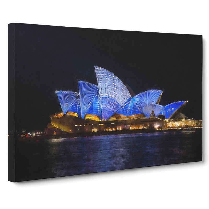 CAN1908CAN Sydney Opera House Vol.1 Painting - Wrapped Canvas, 35cm H x 76cm W x 3cm D