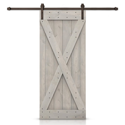 Calhome 84 in. H Barn Door with Barn Door Hardware