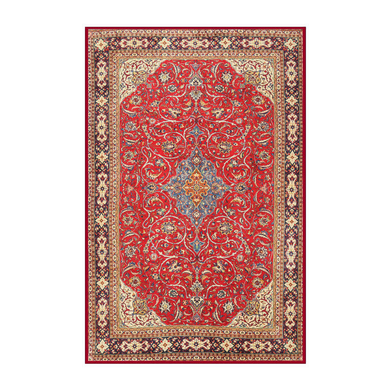 Tapis oriental rouge / beige / bleu, Rectangle 6 pi x 9 pi