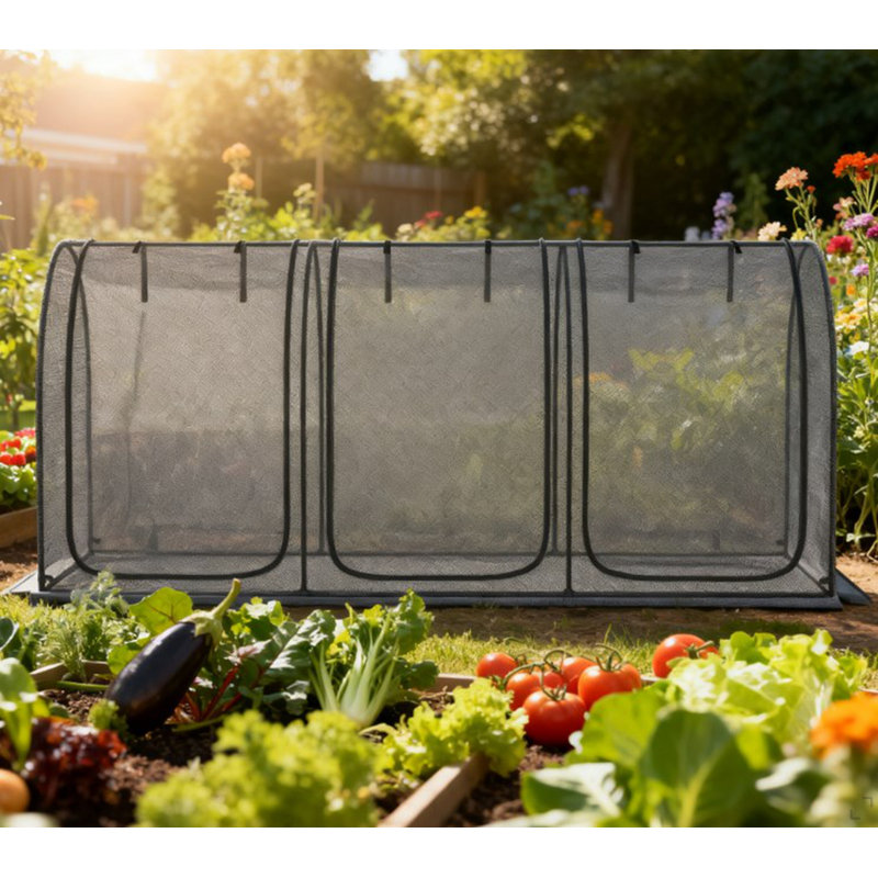 Easy To Use Crop Cage,Plant Protection Tent,With Zippered Doors,Storage Bag And Ground Stakes