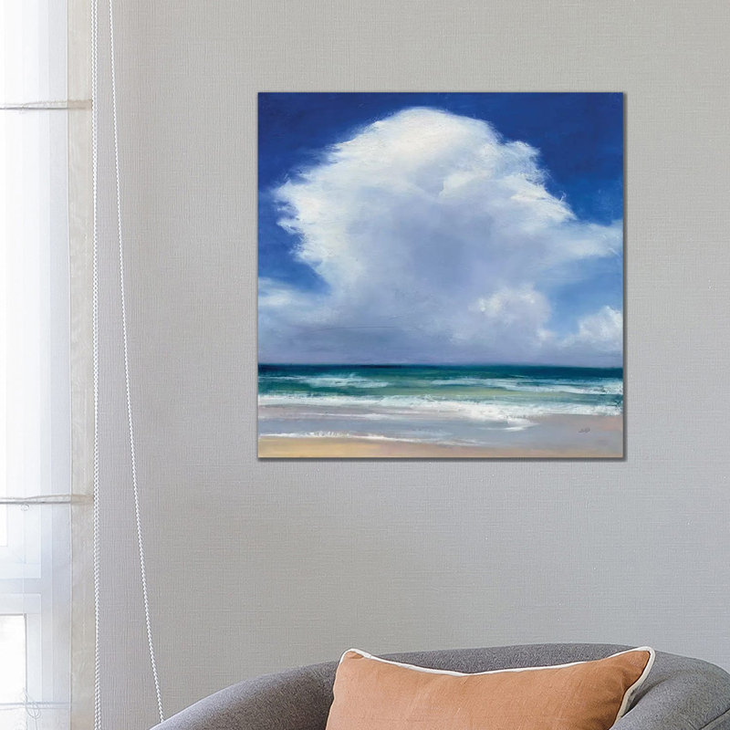Beach Clouds II by Julia Purinton - Wrapped Canvas Painting, 66.04 cm H x 66.04 cm W x 3.175 cm D