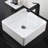 SOUEEUM 15'' White Ceramic Square Bathroom Sink