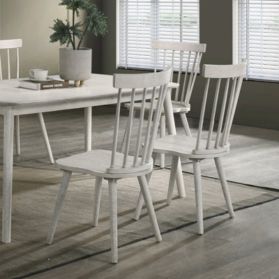 Ensemble de 2 chaises de salle à manger en bois vieilli rustique avec configuration simple et utilisation polyvalente