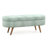 Ottoman Oval Storage Bench,Rubber Wood Legs, (43.5"X16"X16") Cyan-1368318066