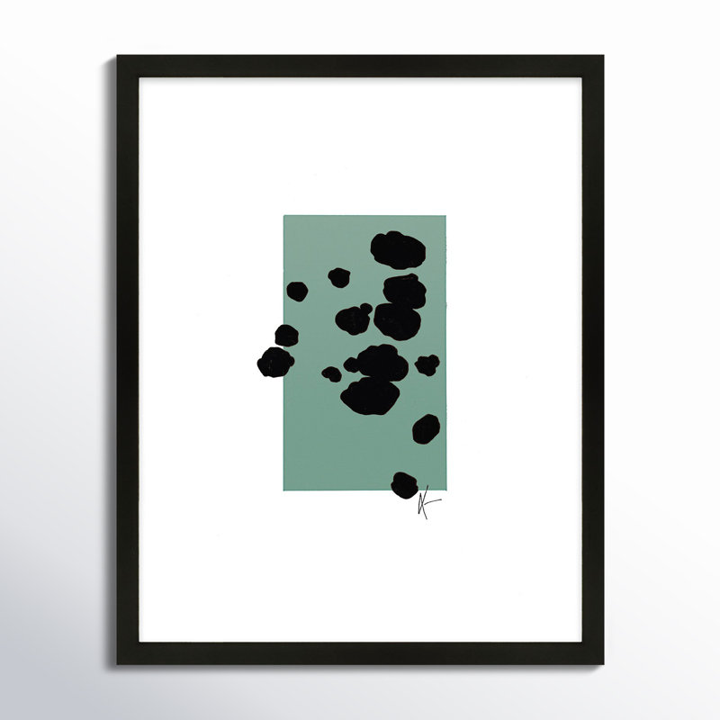 Serenity 1.2 Painting by Lee Lessem, Black Framed, 20" H x 16" W