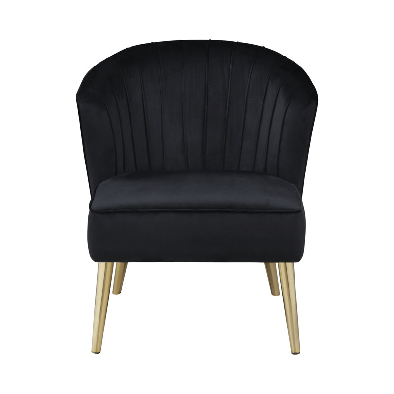 Chaise sans accoudoirs en velours l 28 po