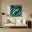 Geometric Abstraction 71 Green Metal Wall Art-599363673