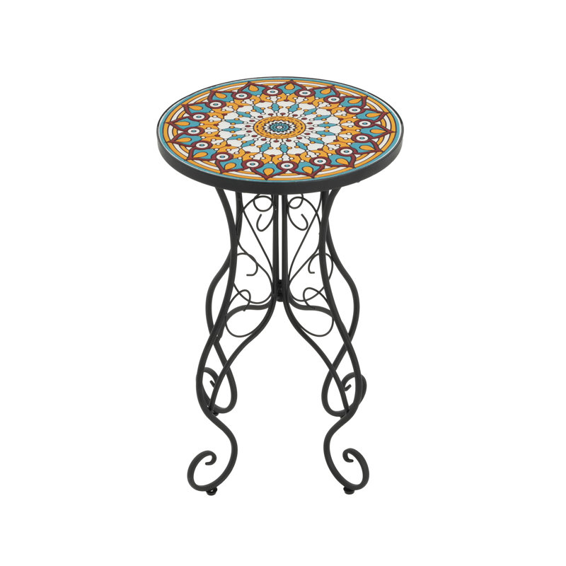 Round Ceramic Outdoor Side Table
