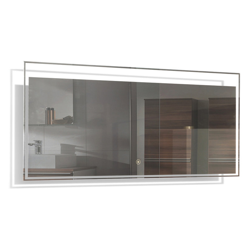 Ritchie Flat Wall Mirror, 23.62" H x 55.12" W