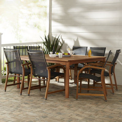 Alyisa 59" Eucalyptus Patio Dining Set