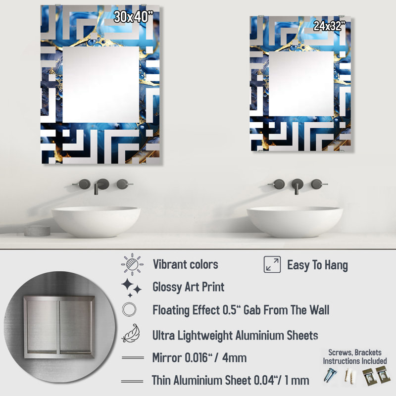 Miroir Sirak, 40 po x 30 po
