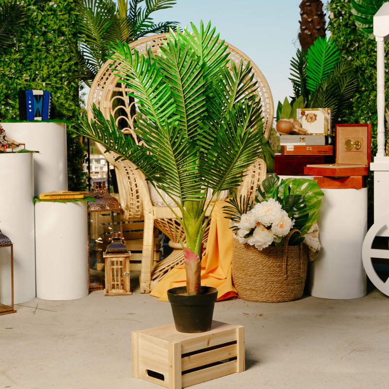 40'' Faux Palm Tree in Metal Pot