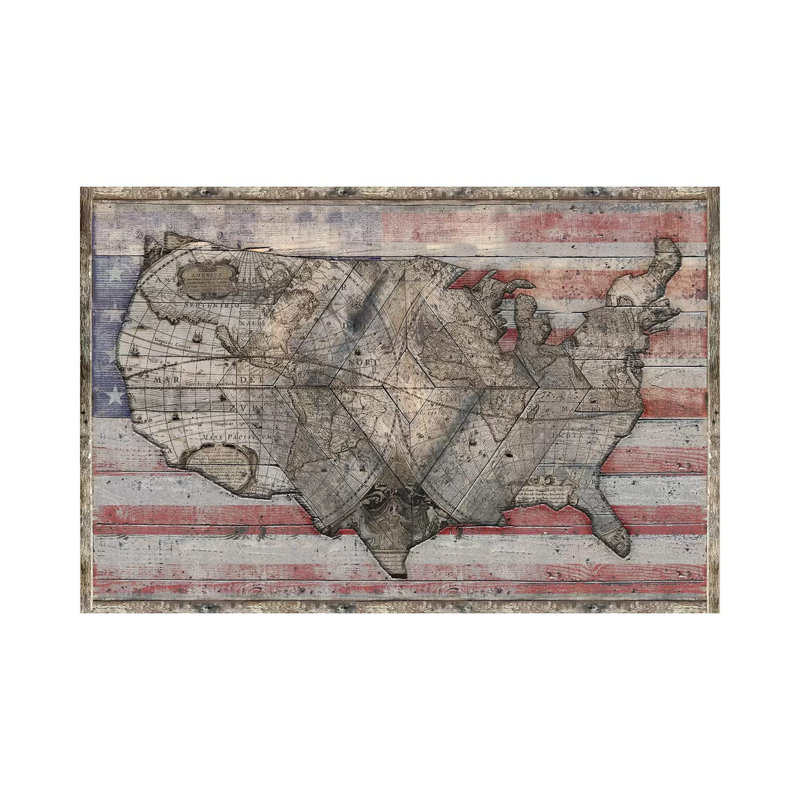 USA Map Forever by Diego Tirigall - Wrapped Canvas Print, 101.6 cm H x 66.04 cm W x 3.175 cm D