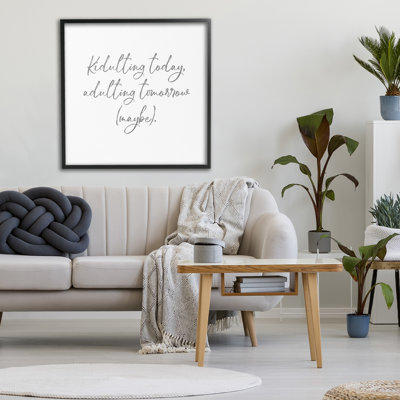 «Kidulting Today, Adulting Demain», giclée encadrée, design par Lauren Rader
