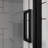 30 - 31.2" Adjustable Width Pivot Glass Shower Door, 1/4 Inch (6mm) Tempered Glass, 180° Pivot, Heavy Duty Zinc Alloy Handle, Water Leakage Prevention Magnetic Strips Black Finish, Rotatable Bi
