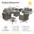 Bobia 7 - Person Patio Conversation Set with Cushions-239435999