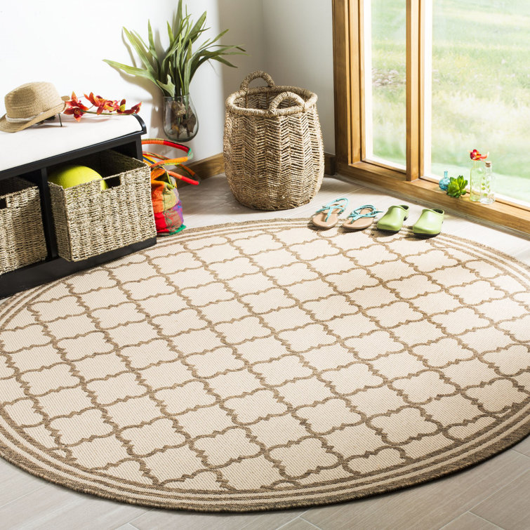Ferrill Linden 100 Performance Geometric Indoor/Outdoor Area Rug