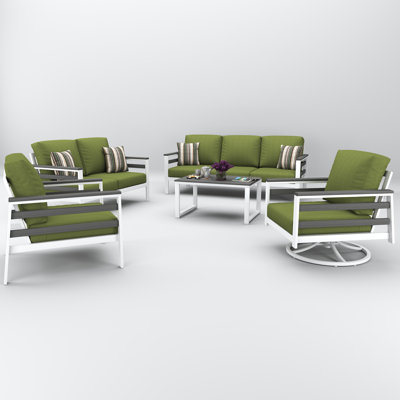 Townsend 7 Person Seating Group With Sunbrella Cushions by Birch Lane