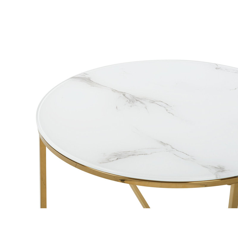 Duval Cross Legs Coffee Table, Gold
