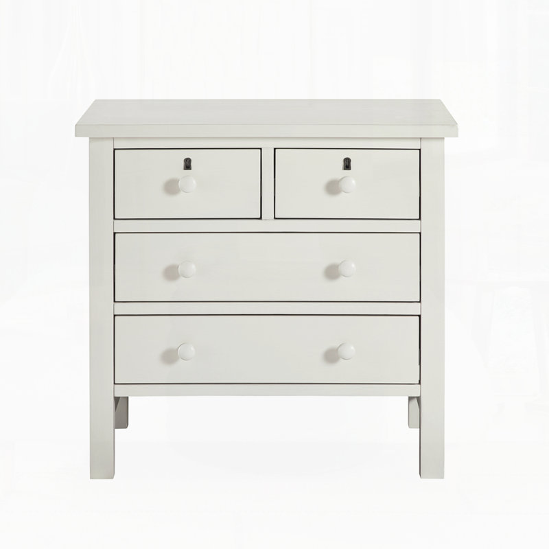 Table de chevet moderne pour chambre à coucher, Blanc antique