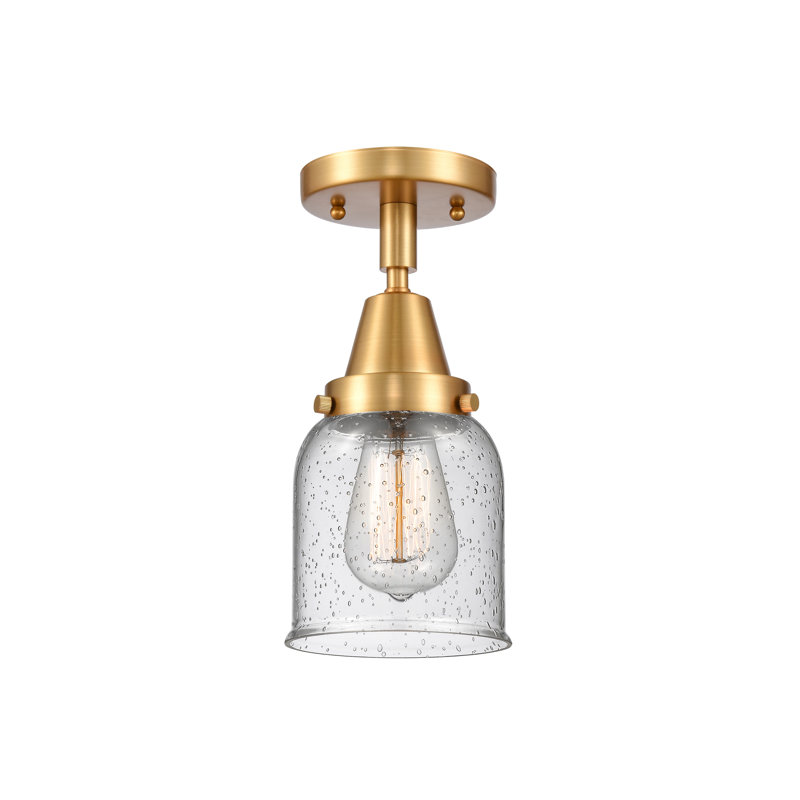 Plafonnier en verre, Ampoule non incluse, Oui, Or satiné