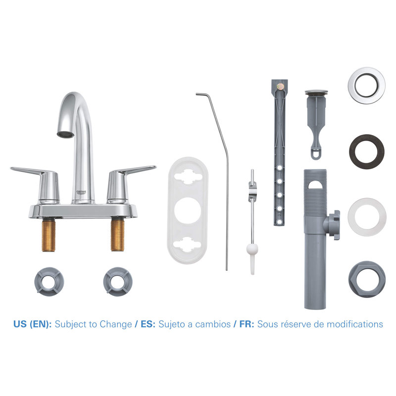 Veletto Centerset Bathroom Faucet, StarLight Chrome