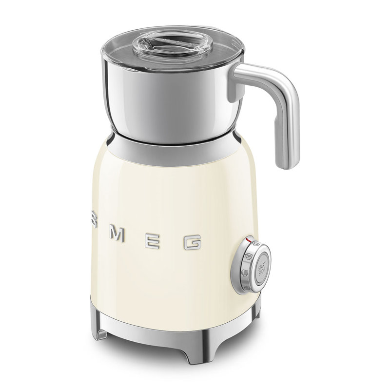 Cream Retro Stainless Steel Electric Milk Frother