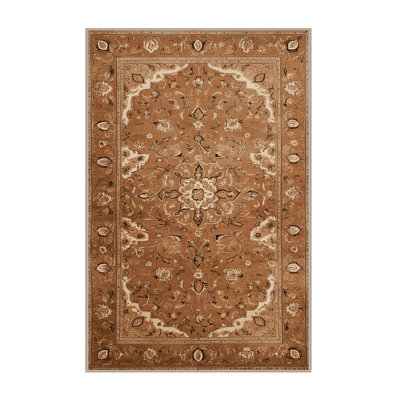 Machine Washable Persian Brown Area Rug