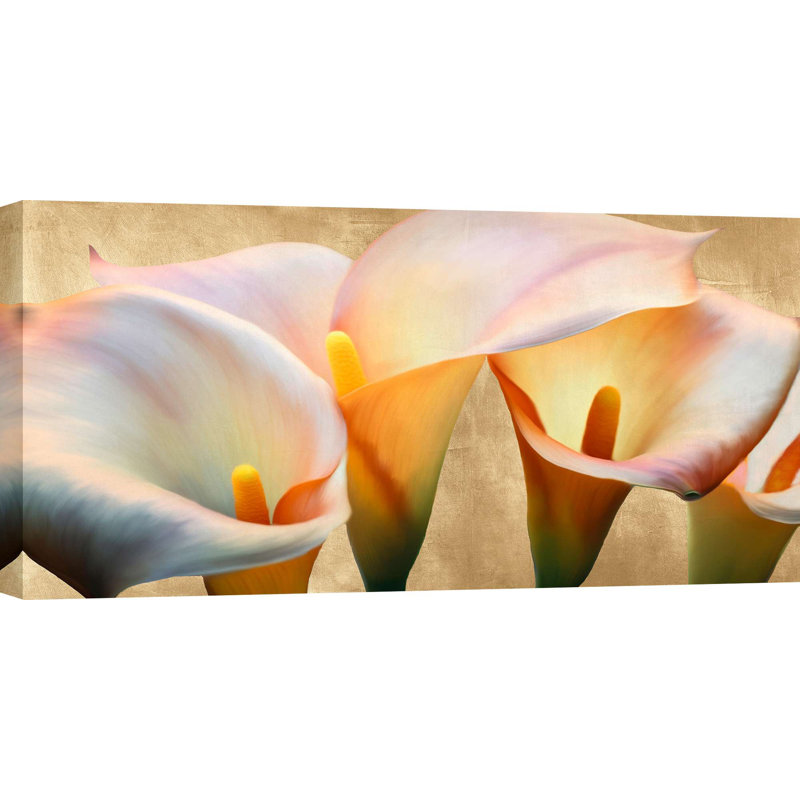 Floral Decorative Panel: Jewel Callas (detail) by Luca Villa - Wrapped Canvas Print, 60cm H x 120cm W x 4cm D