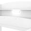 Lit plateforme simple blanc avec rangement à DEL, tête de lit et garde-corps intégrés - Répondez à vos besoins de confort-1128925721-1128925720