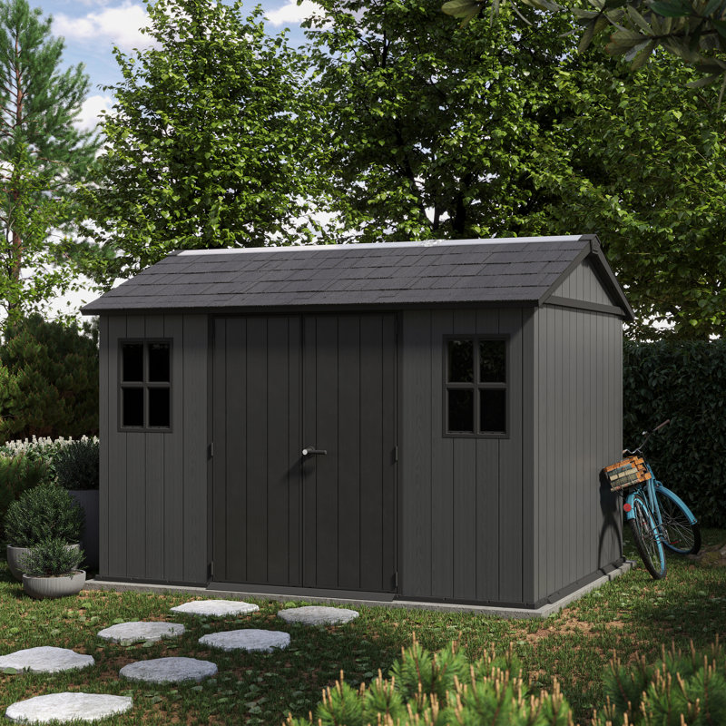 Keter Newton 7 ft. W x 12 ft. D Apex Outdoor Garden Shed