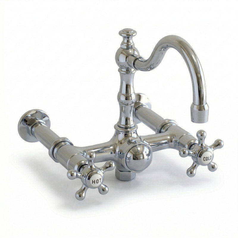 British Telephone Faucet with Fixed Arch Spout by Strom Living, Chrome