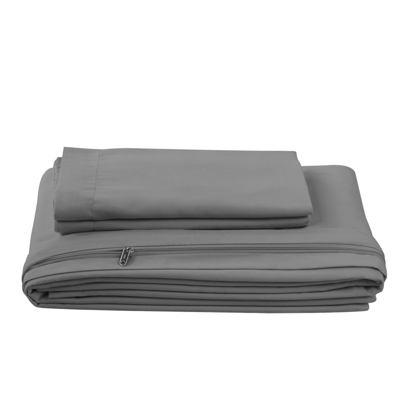 Ensemble de housse de couette en microfibre très douce Simply Soft™, Gris, Housse de couette simple + 1 taie décorative